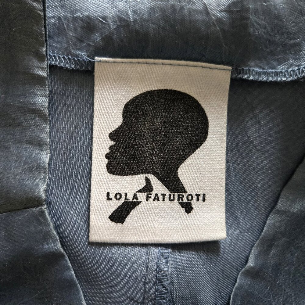 Black designer lola faturotti blue satin skorts